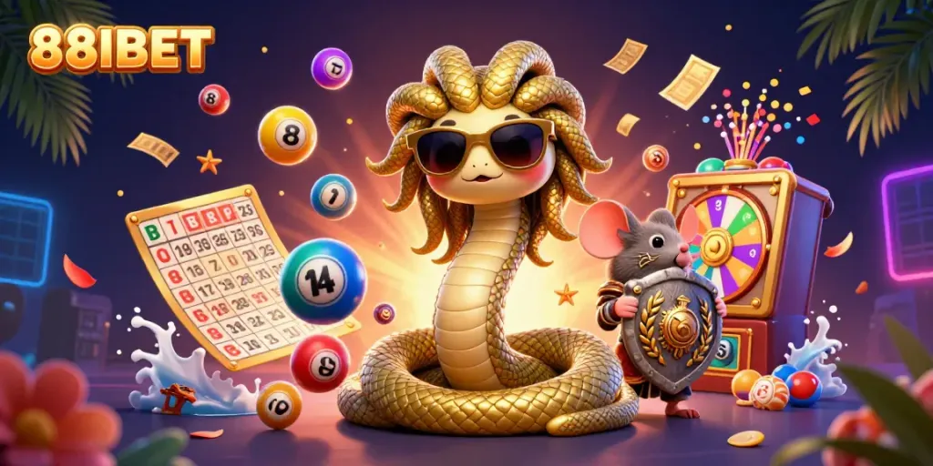 Spin the wheel for exciting wins at 88IBET with thrilling lottery elements and vibrant graphics.